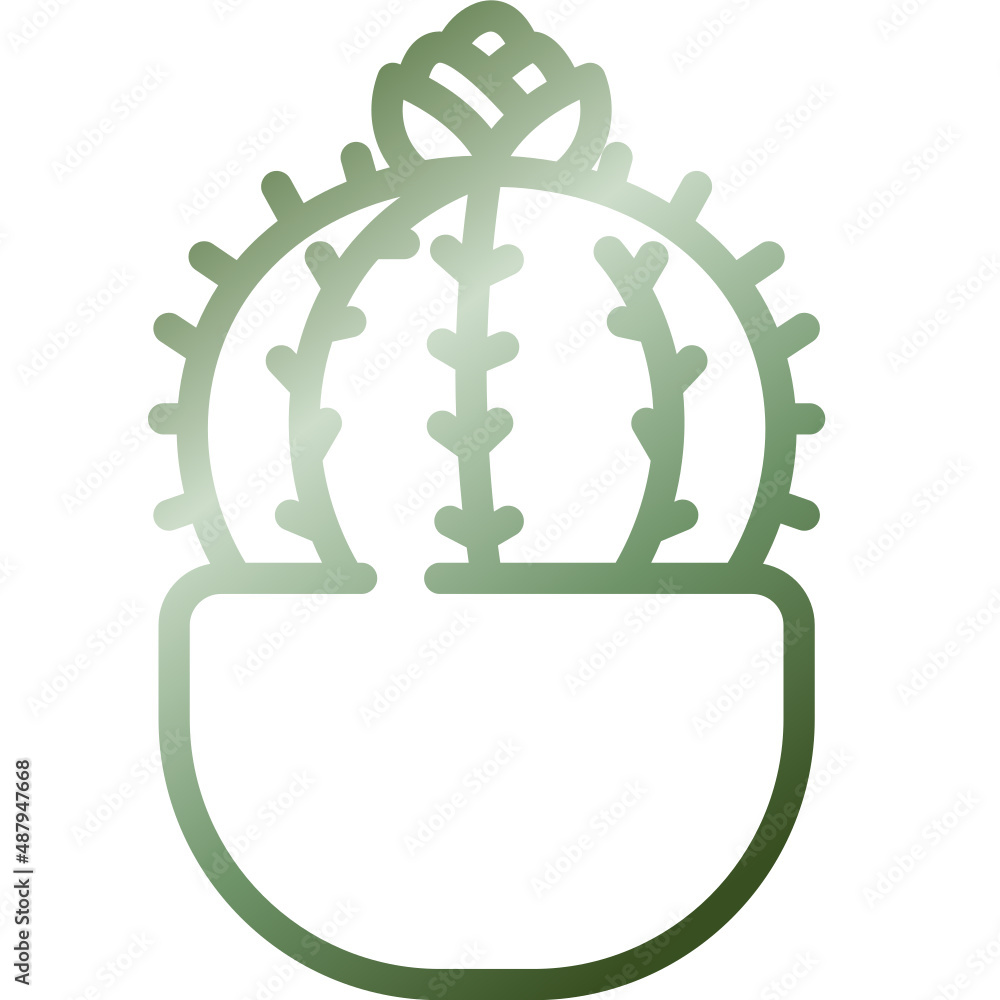 Obraz premium cactus gradient icon