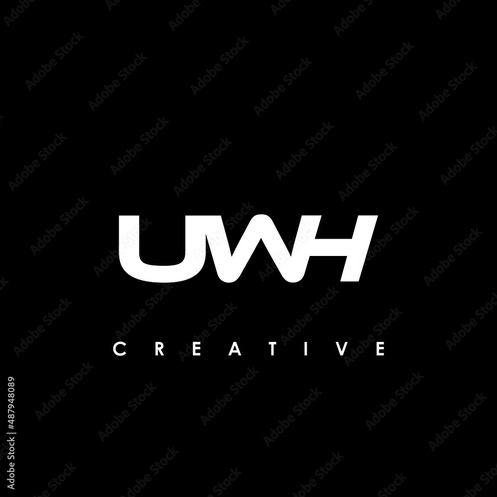 UWH Letter Initial Logo Design Template Vector Illustration