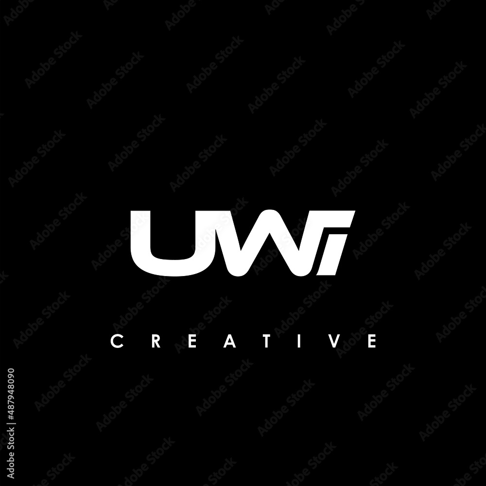 UWI Letter Initial Logo Design Template Vector Illustration