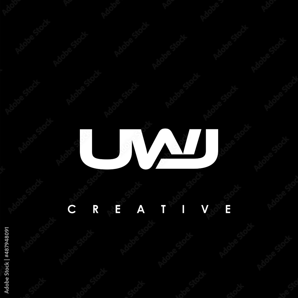 UWJ Letter Initial Logo Design Template Vector Illustration