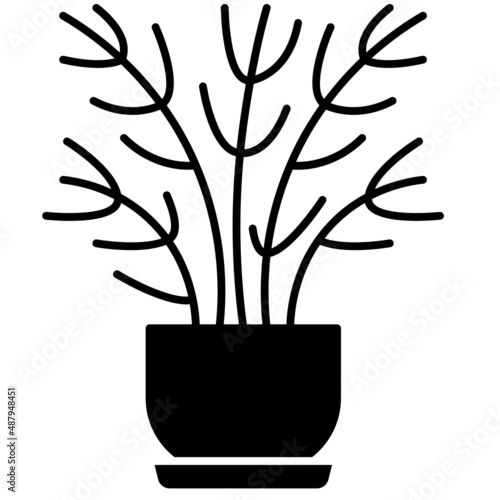 parlor palm solid icon