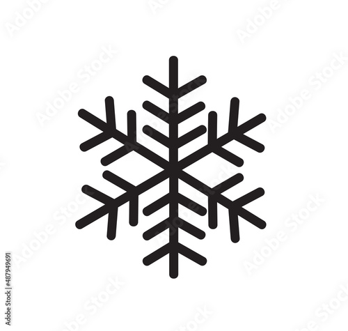 Winter snowflake icon vector illustration 