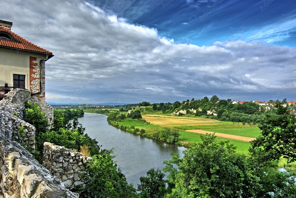 Vistula river seen from Benedictine monastery, Tyniec near Cracow Vistula river seen from Benedictine monastery, Tyniec near Cracow