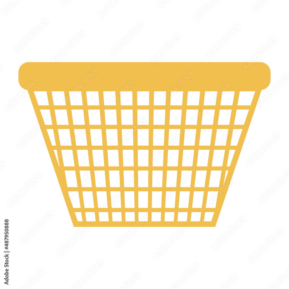 Laundry basket. Plastic empty basket icon. Vector illustration. Laundry basket. Plastic empty basket icon. Vector illustration.