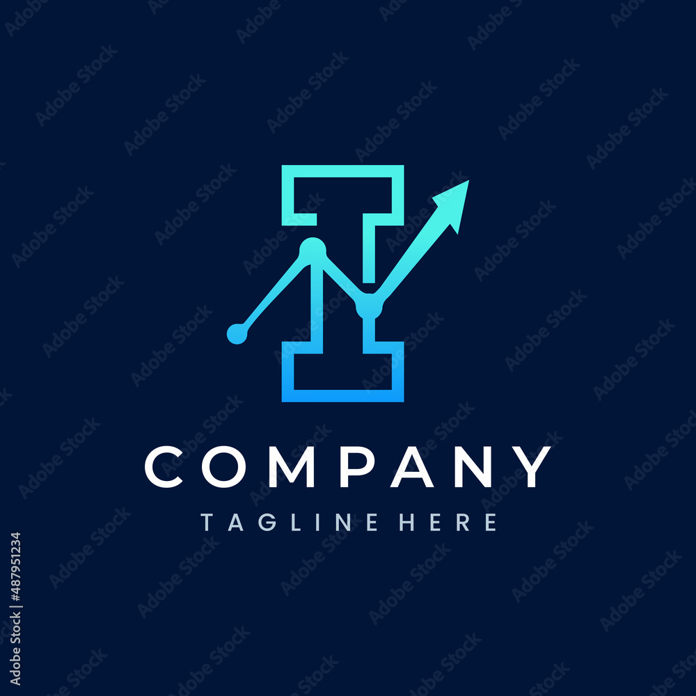 Letter I Trade Investment Marketing Logo Letter I Trade Investment Marketing Logo