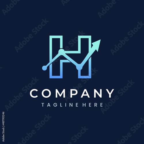 Letter H Trade Investment Marketing Logo
