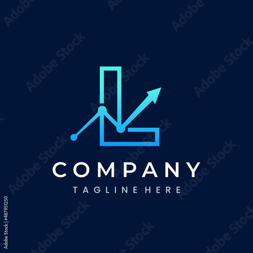 Letter L Trade Investment Marketing Logo