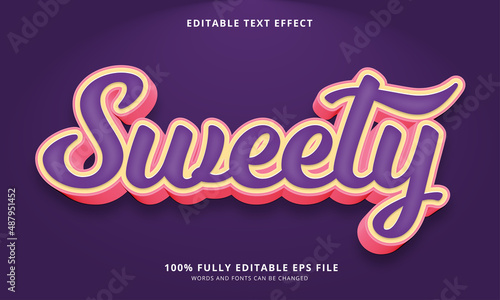 Sweety text style editable text effect