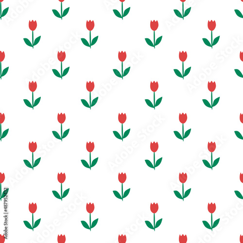 Seamless flowers. Seamless pattern. Flower background. Wrapping paper pattern. Pattern for spring decoration. Seamless vector pattern.