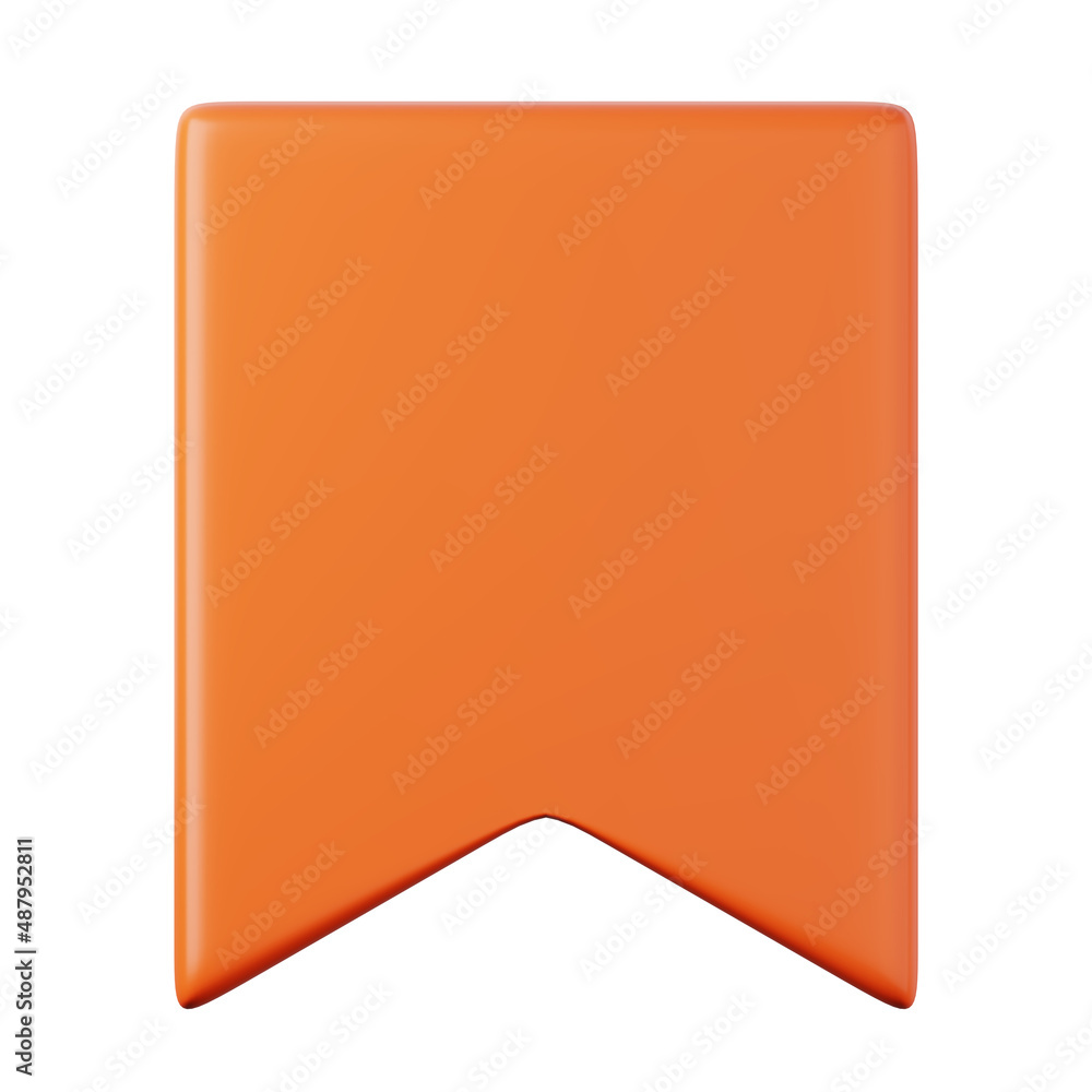 Red bookmark high quality 3D render illustration icon. Red bookmark high quality 3D render illustration icon.