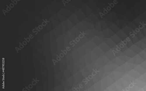 Dark Silver  Gray vector low poly layout.