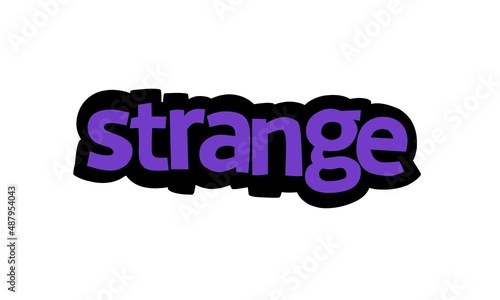 STRANGE writing graffiti design on white background