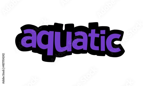 AQUQTIC writing graffiti design on white background