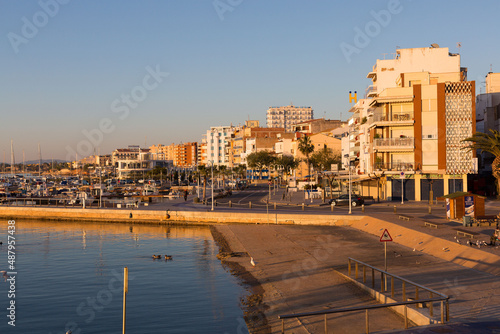 Maritime town of La Ampolla, Tarragona, Catalonia, Spain