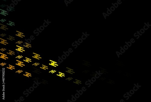 Dark Green, Yellow vector pattern with narrow lines.