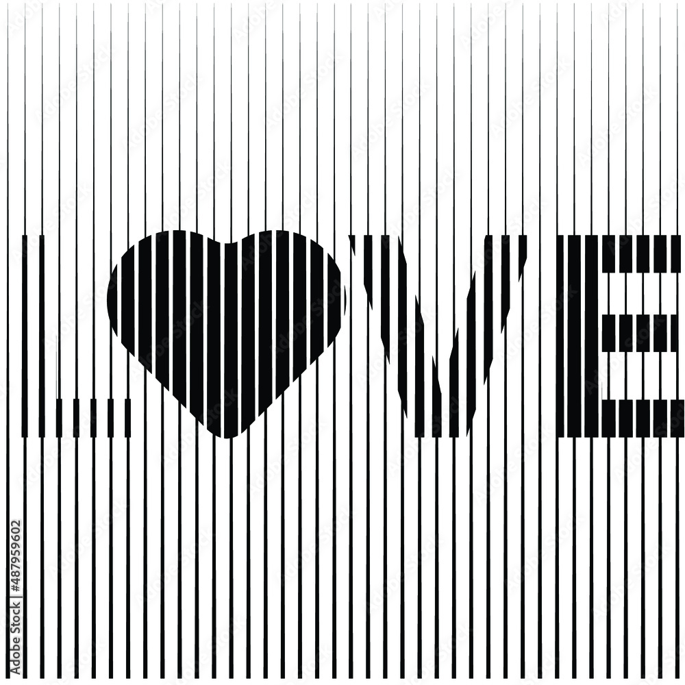 Love Logo with lines. Hearts unusual icon Design . Vector stripes .Geometric shape. Love Logo with lines. Hearts unusual icon Design . Vector stripes .Geometric shape.