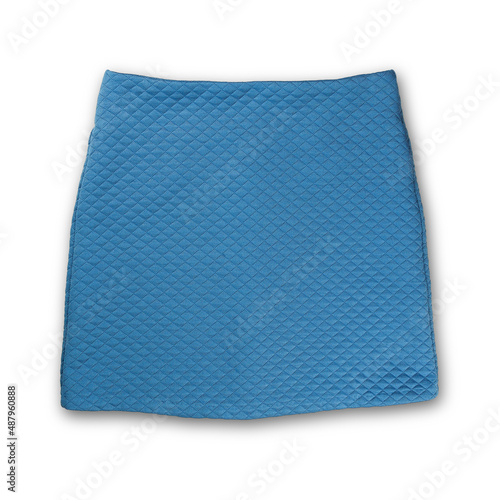 blue skirt with pattern isolated