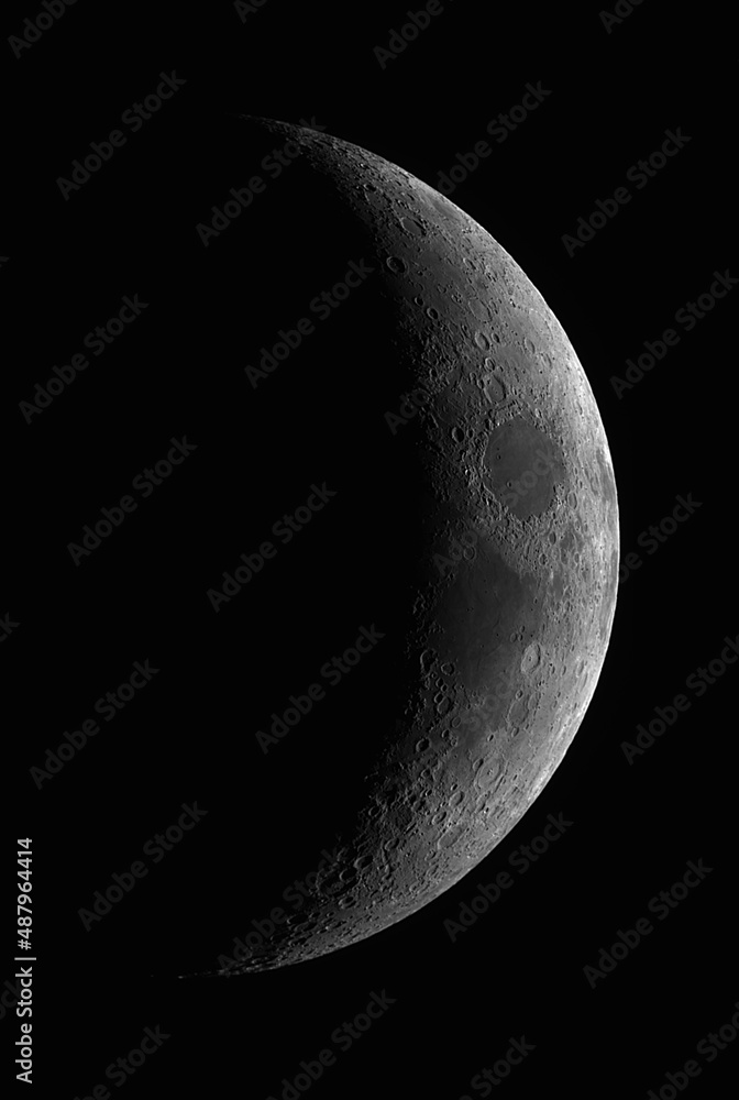 Naklejka premium The Fascinating Moon in shape 20 percent