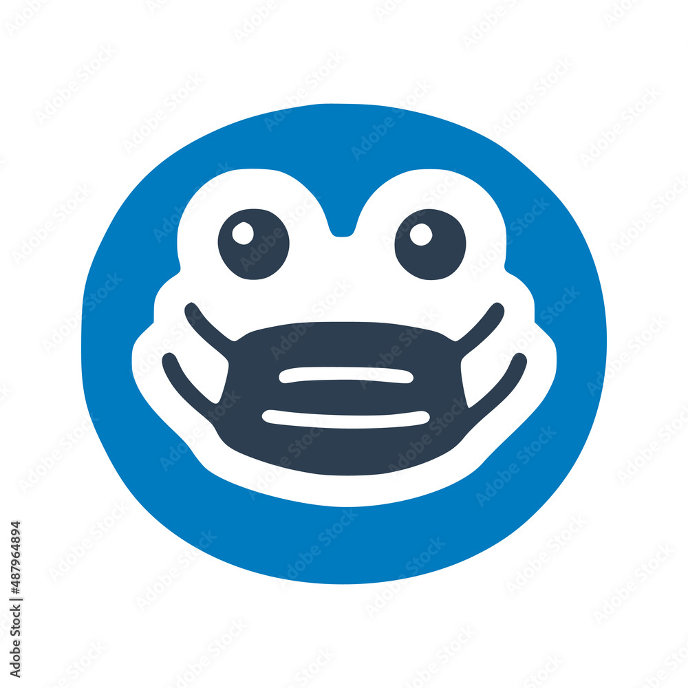 Letter o in medical mask, cute character in doodle style Letter o in medical mask, cute character in doodle style