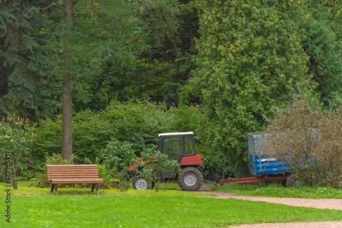 Tractor used for heavy work in a large garden