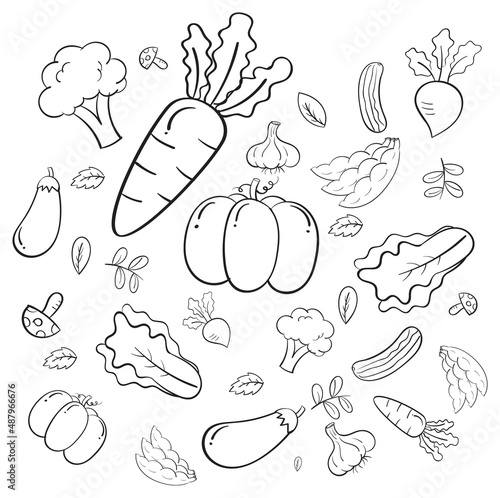 Hand drawn doodle icons set