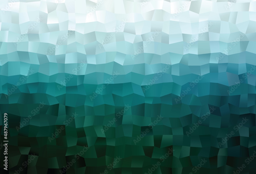 Dark Green vector shining triangular template. Dark Green vector shining triangular template.
