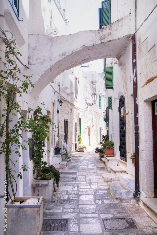 The white streets of Ostuni in Salento Puglia