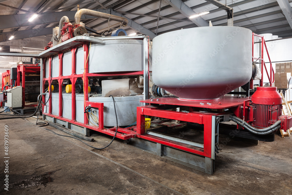 Fototapeta premium equipment for the production of papier mache in factory