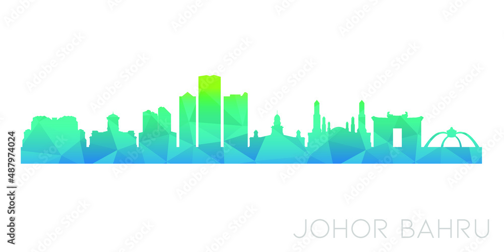 Johor Bahru, Johor, Malaysia Low Poly Skyline Clip Art City Design. Geometric Polygon Graphic Horizon Icon. Vector Illustration Symbol. Johor Bahru, Johor, Malaysia Low Poly Skyline Clip Art City Design. Geometric Polygon Graphic Horizon Icon. Vector Illustration Symbol.