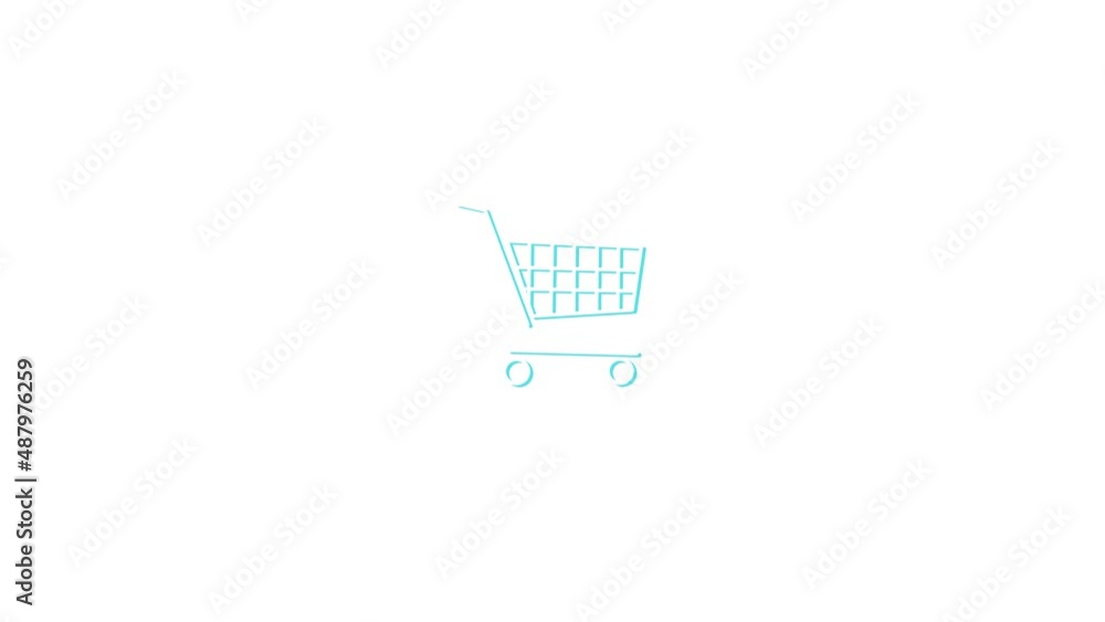 grocery basket from the supermarket. waiting for download. loading. 4k video illustration. grocery basket from the supermarket. waiting for download. loading. 4k video illustration.