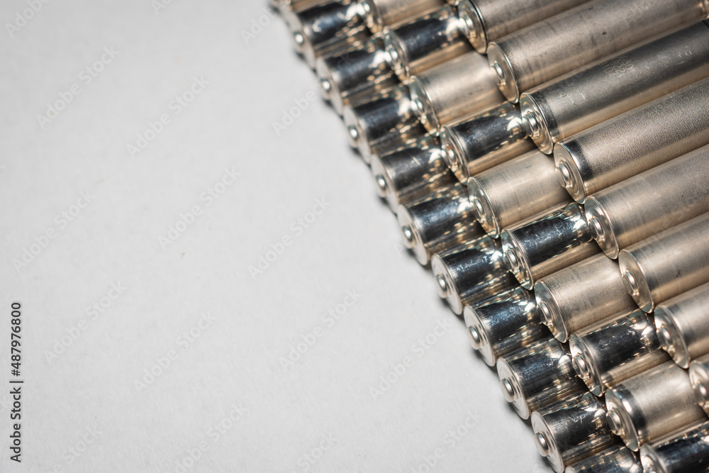 AA batteries background closeup view AA batteries background closeup view