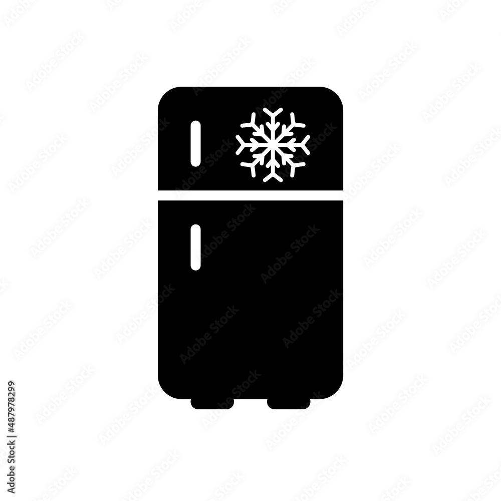 Refrigerator Icon Flat Vector Illustration Design