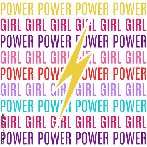 Girl power inscription handwritten with bright pink vivid font. GRL PWR hand lettering. Feminist slogan, phrase or quote. Modern vector illustration for t-shirt, sweatshirt or other apparel print.
