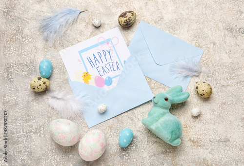 Happy easter greeting card ...