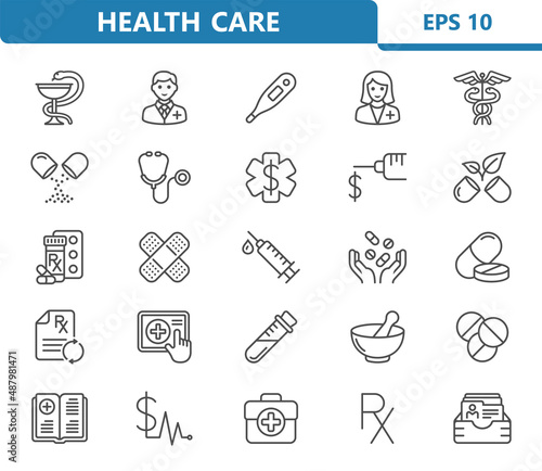Healthcare Icons. Health Care, Medical, Hospital Icon