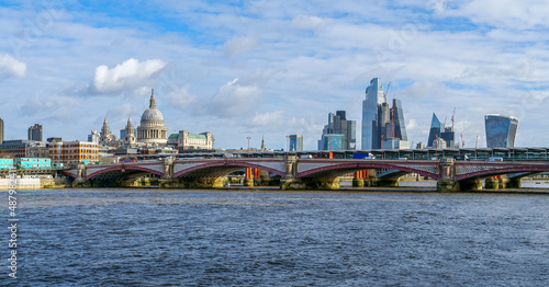 Photography Scenic view of Blackfriars Bridge with St