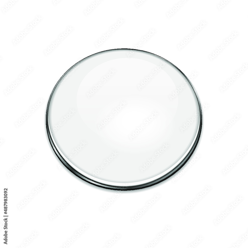 White button isolated on a white background