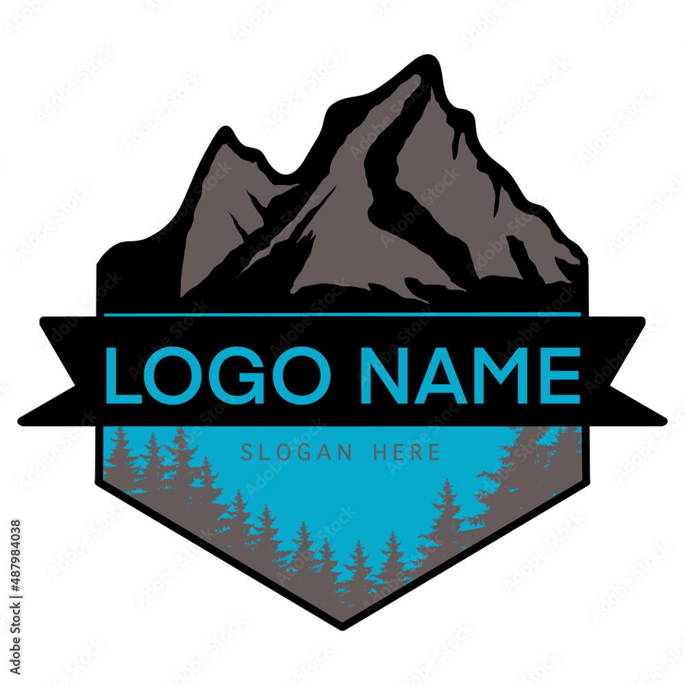 nice mountain for company business logo, t-shirt