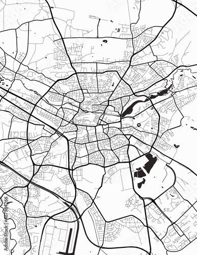 Fotografie, Obraz Nuremberg City Map