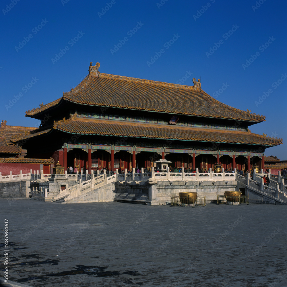 Profile view of the Heavenly Purity Palace Qia Qing Gong, in the Forbidden City, Beijing, China Profile view of the Heavenly Purity Palace Qia Qing Gong, in the Forbidden City, Beijing, China