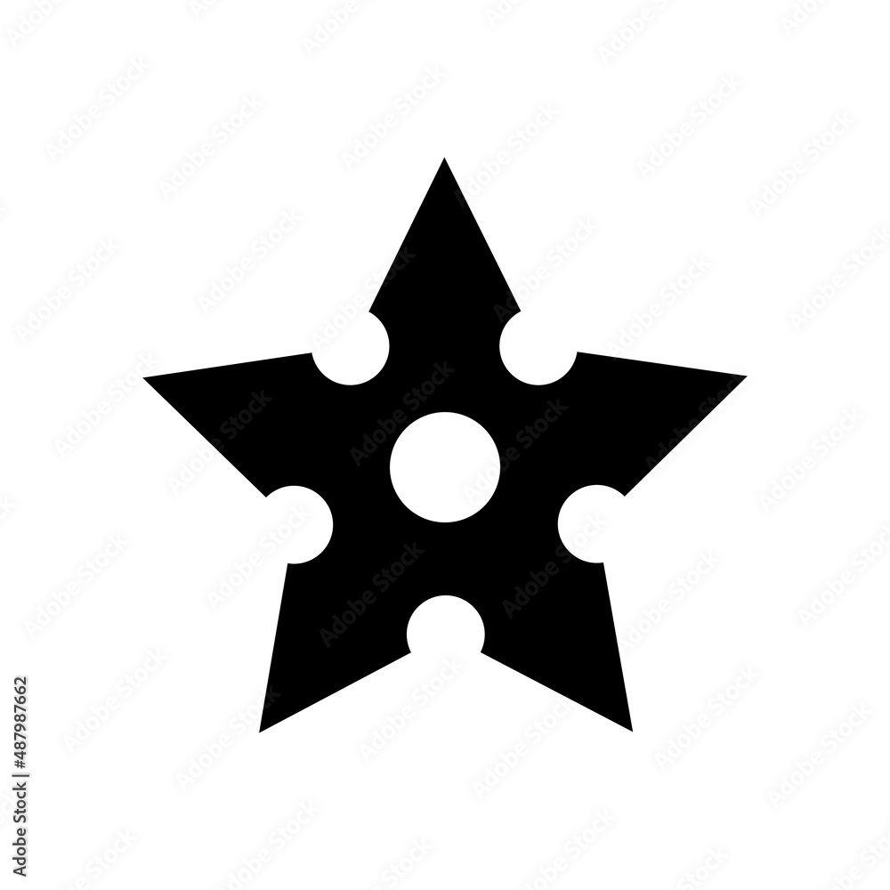 Shuriken Icon Vector Illustration Design in Trendy Shuriken Icon Vector Illustration Design in Trendy