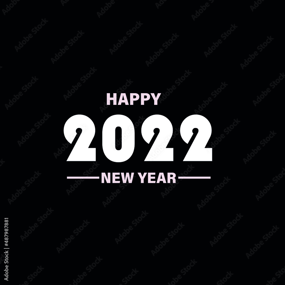 2022 New Year lettering. Holiday greeting card. Abstract numbers vector illustration. Holiday design for greeting card, invitation, calendar, etc. stock illustration 2022 New Year lettering. Holiday greeting card. Abstract numbers vector illustration. Holiday design for greeting card, invitation, calendar, etc. stock illustration
