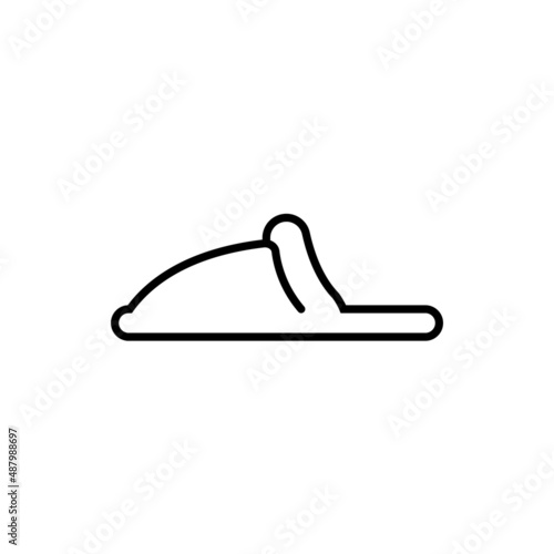 Slippers line icon, vector outline logo isolated on white background