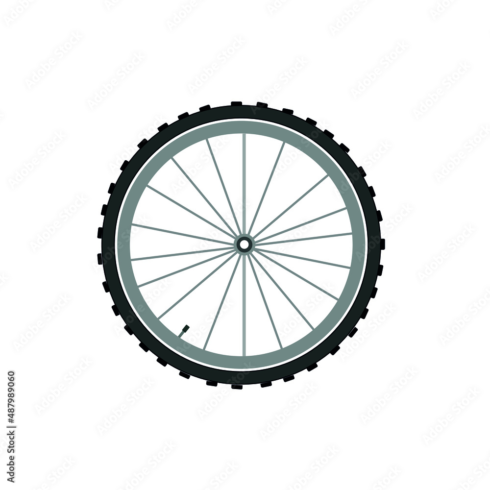 bicycle wheel isolated on white