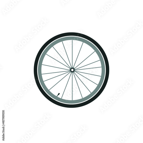 bicycle wheel isolated on white