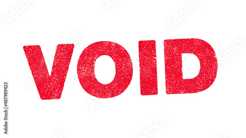 Vector illustration of the word Void in red ink stamp