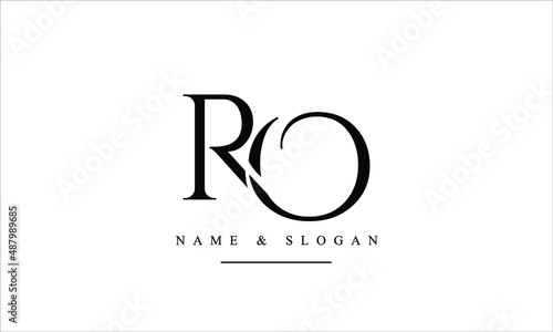 RO, OR, R, O abstract letters logo monogram