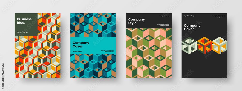 Bright geometric shapes banner concept composition. Unique poster A4 vector design illustration collection. Bright geometric shapes banner concept composition. Unique poster A4 vector design illustration collection.