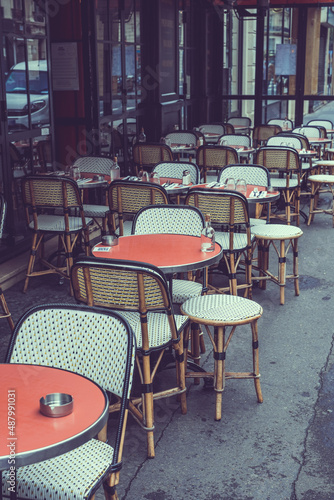 Patio of a French restaurant - vintage look © Adam Wasilewski