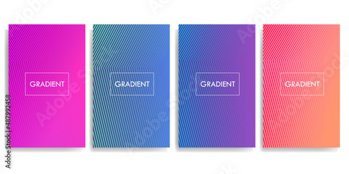 Colorful Halftone Pattern Set Gradient Backgrounds For Web Poster Flyer Backdrop Banner